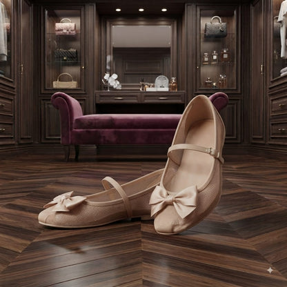 Bow Mary Jane Ballet Flats