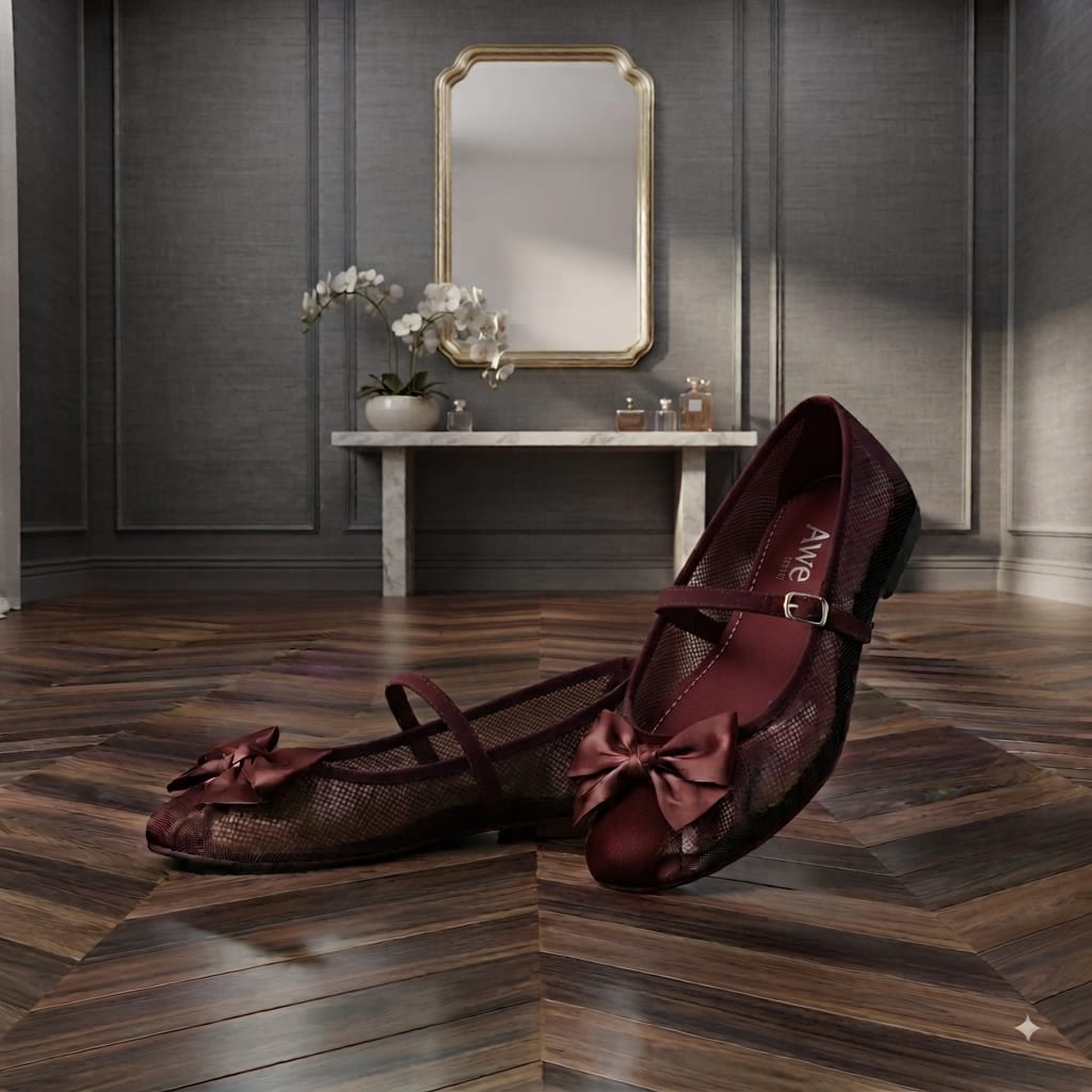 Bow Mary Jane Ballet Flats