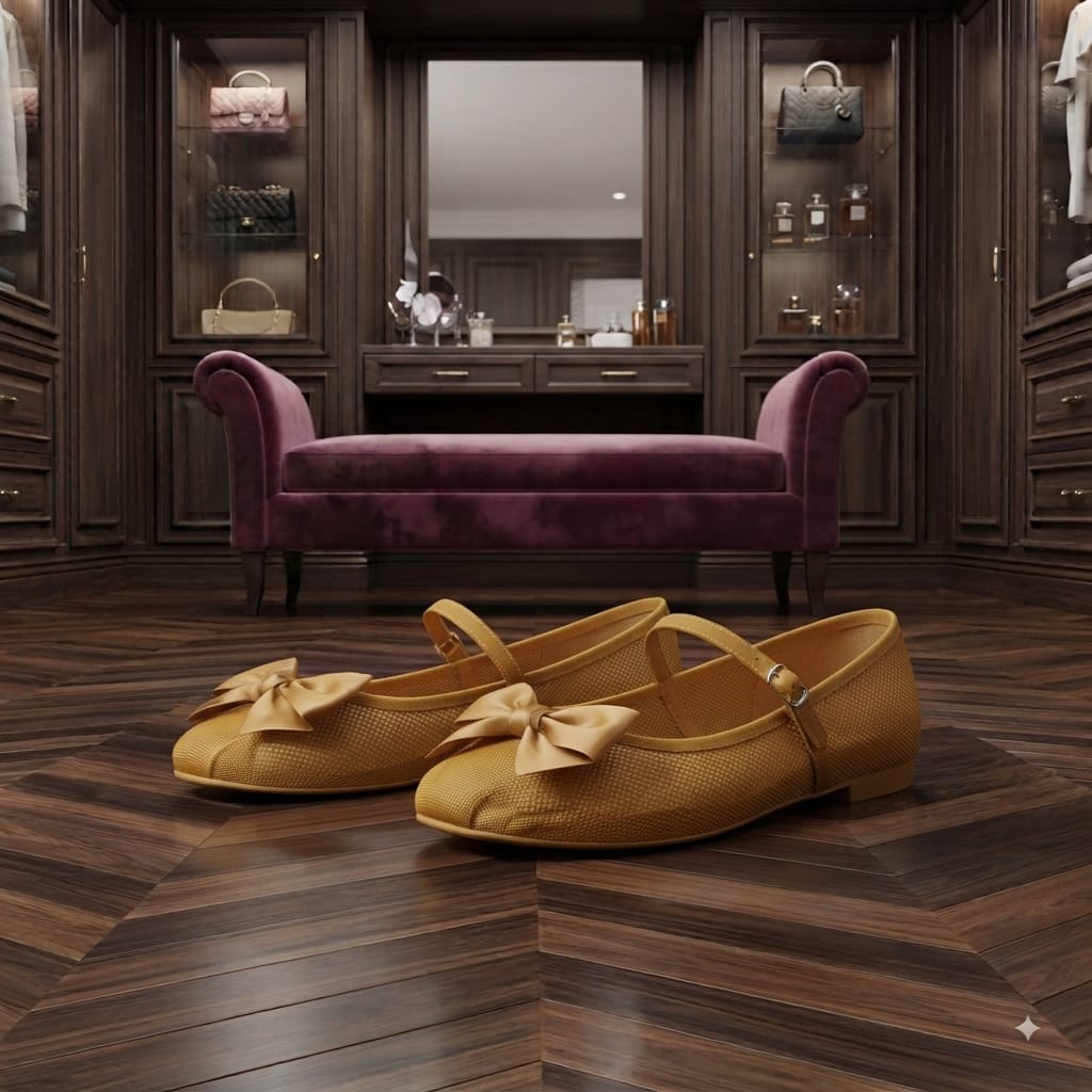 Bow Mary Jane Ballet Flats