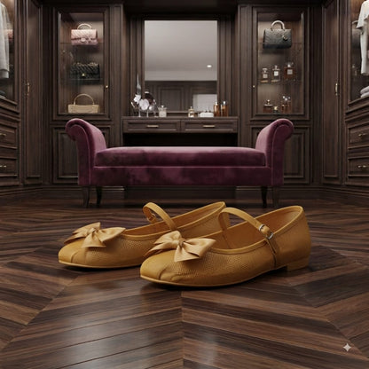 Bow Mary Jane Ballet Flats