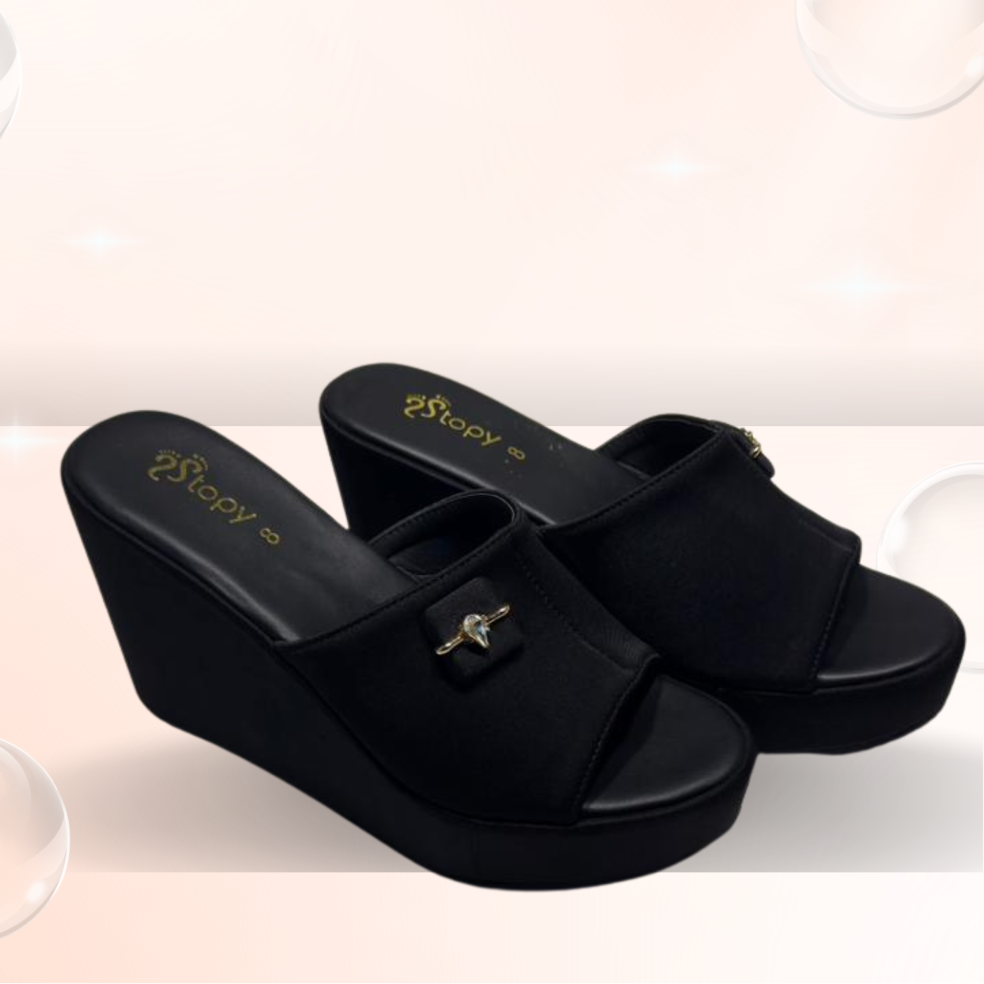 Women's Burgundy Wedge Sandals with Bow – Stylish Open-Toe Platform Heels for Casual & Party Wear