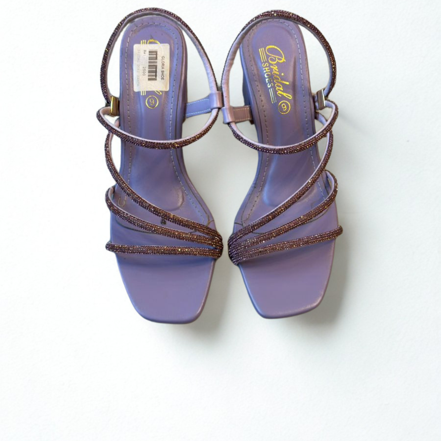 Elegant Purple Strappy Block Heel Sandals for Women – Stylish Square Toe Party Footwear