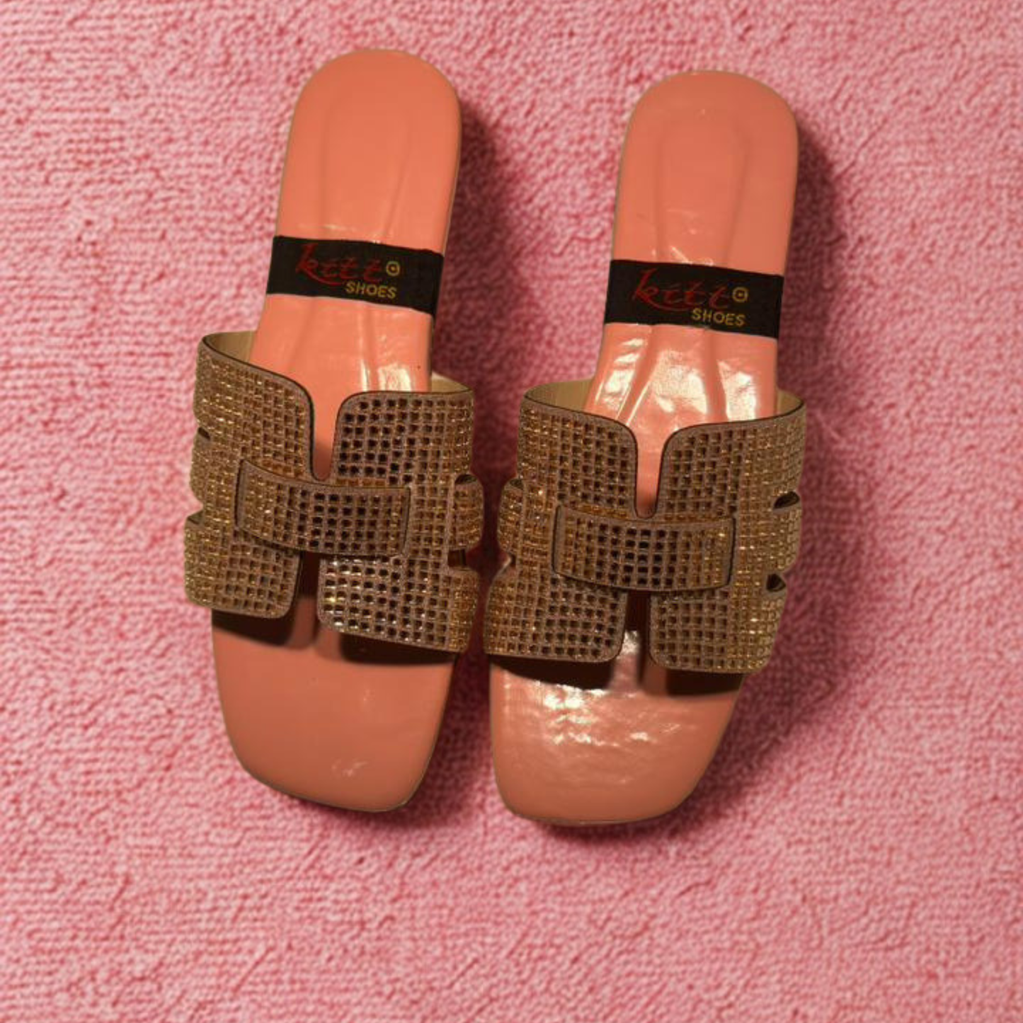 Elegant Women's Slip-On Sandals with Rhinestone Detailing – Comfortable & Stylish Summer Footwear