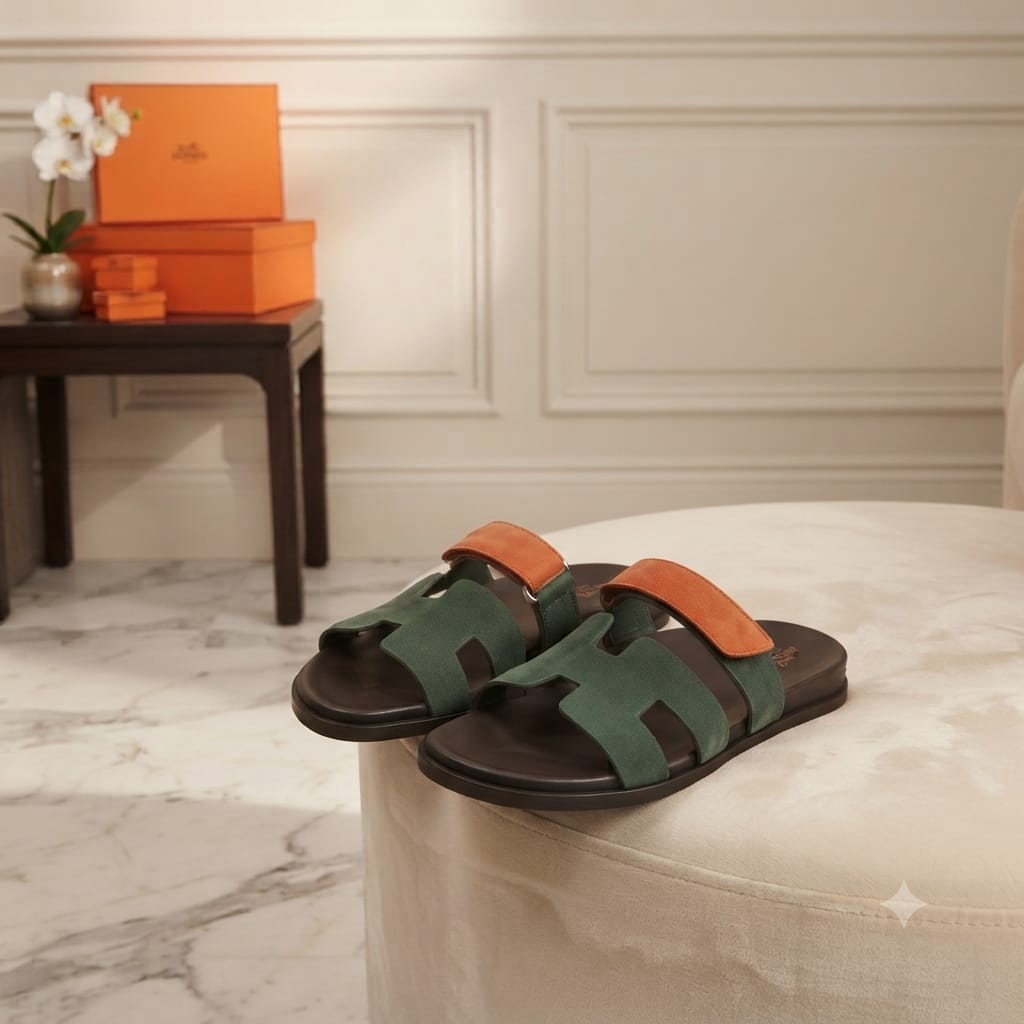 Hermes Sandal Duo Tone Suede